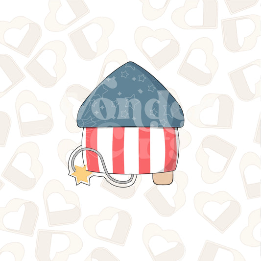 Chubby Firework Cookie Cutter
