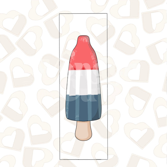 Long Patriotic Popsicle Cookie Cutter