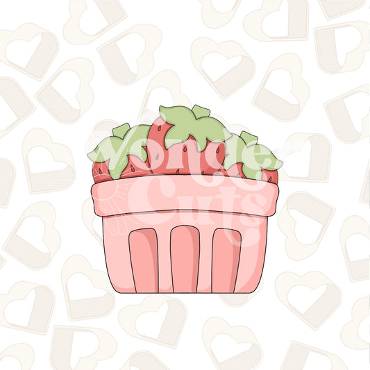 Basket of Strawberries Cookie Cutter