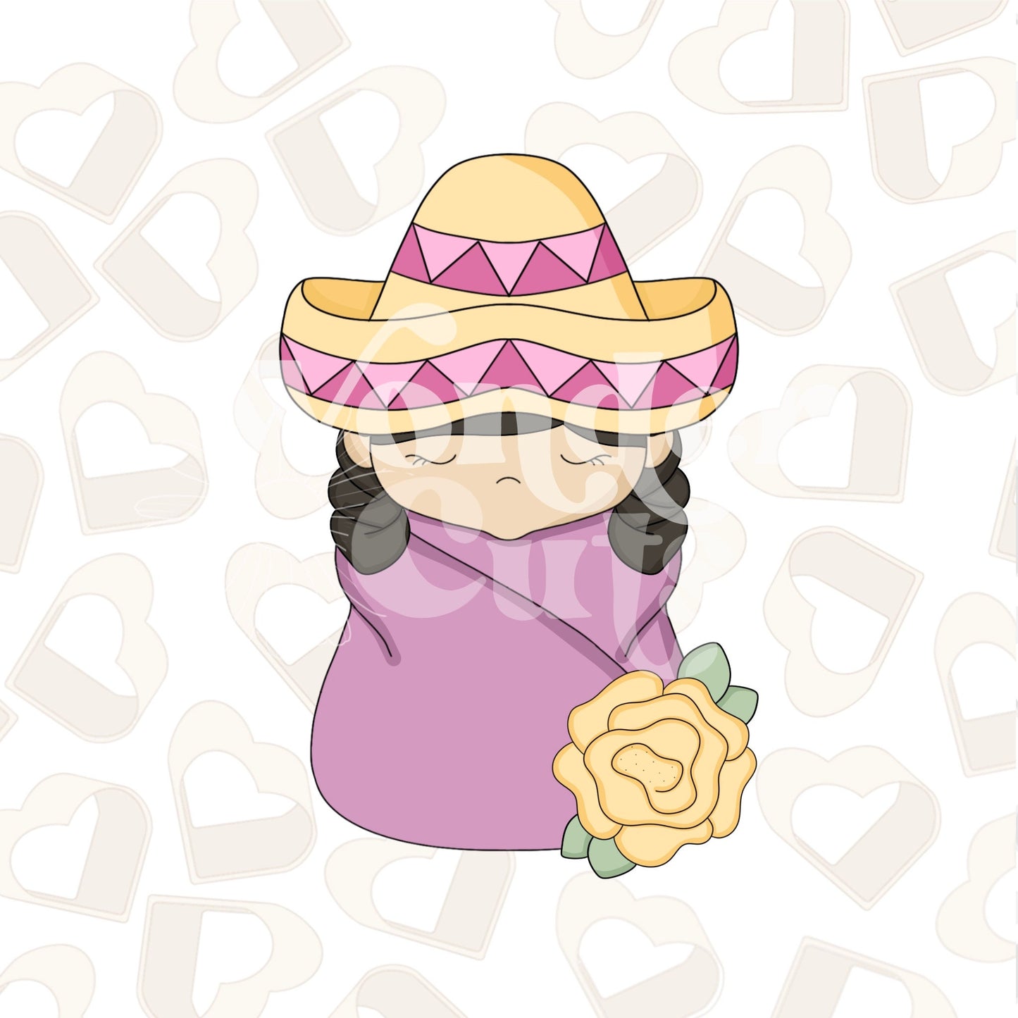 Girl Fiesta Baby Cookie Cutter