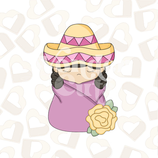 Girl Fiesta Baby Cookie Cutter