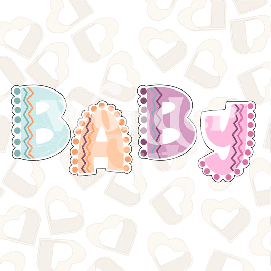 Fiesta BABY Letters Cookie Cutter
