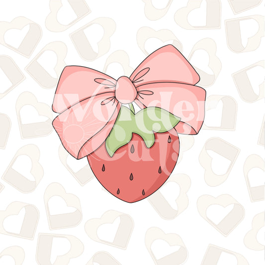 Coquette Strawberry Cookie Cutter