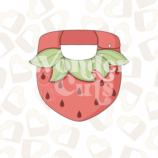 Strawberry Bib 1 Cookie Cutter