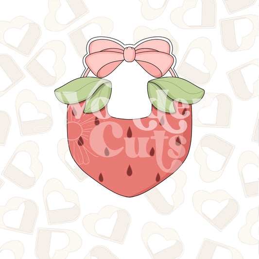 Strawberry Bib 2 Cookie Cutter
