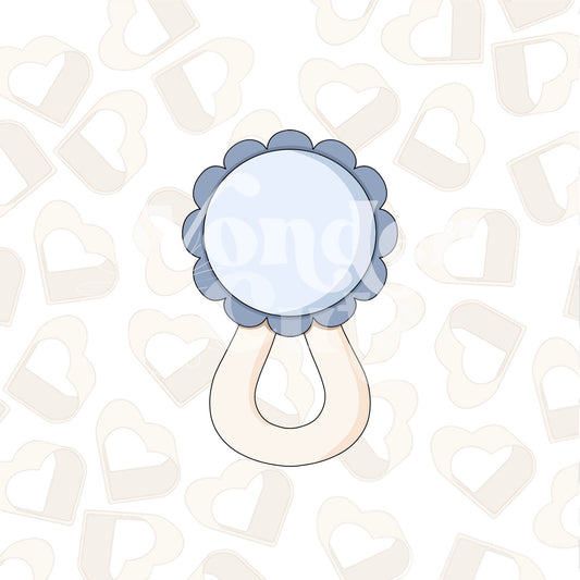 Scalloped Baby Rattle Cookie Cutter