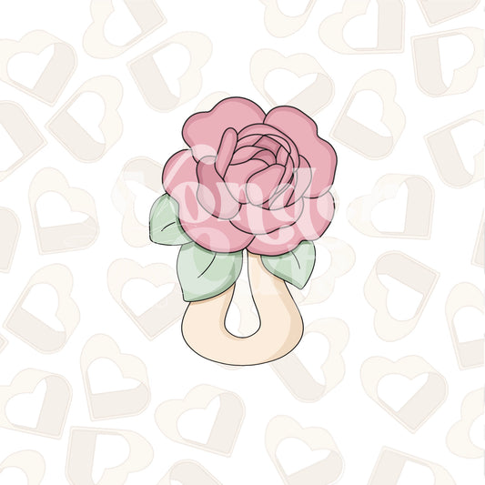 Floral Baby Rattle Cookie Cutter