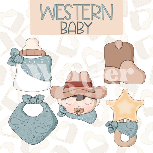 Western Baby Collection- Set of 5 - Baby Cookie Cutter
