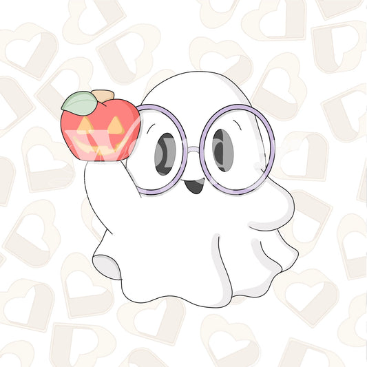 Nerdy Ghost with Apple Cookie Cutter