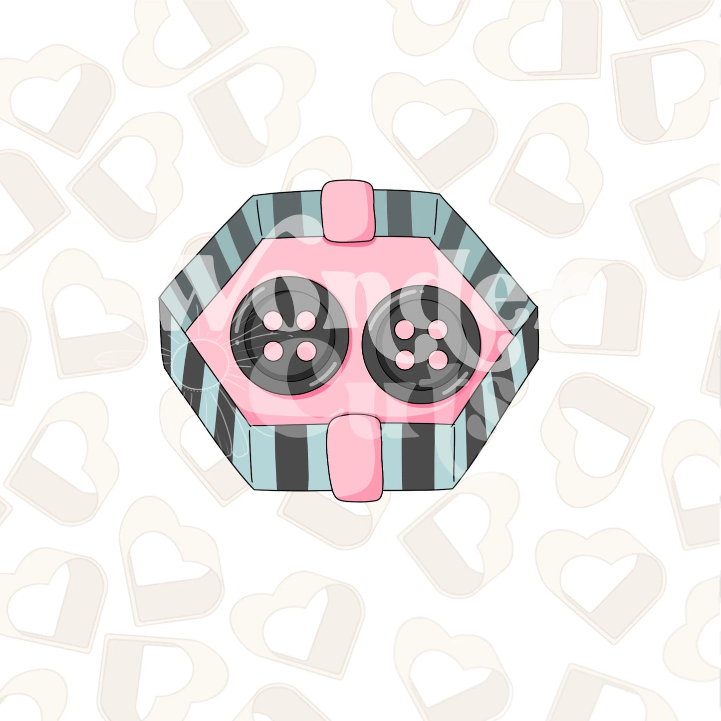 Button Box Cookie Cutter