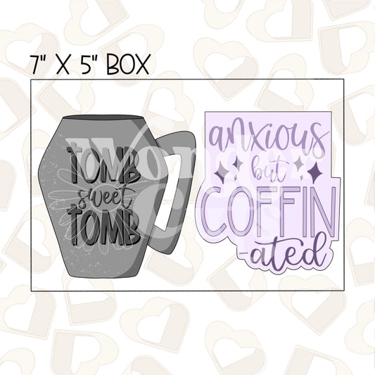 COFFIN-ated Mug Set of 2 Cookie Cutter
