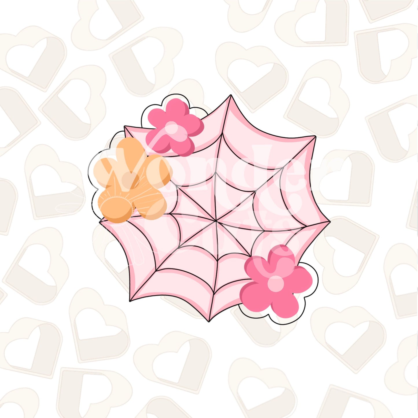 Floral Spider Web Cookie Cutter