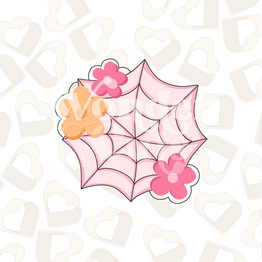 Floral Spider Web Cookie Cutter