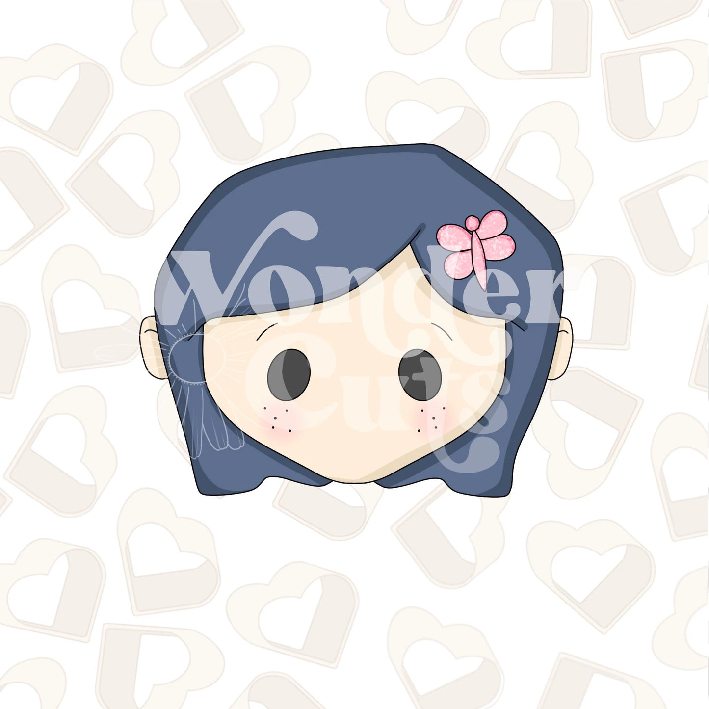 Blue Hair Girl Cookie Cutter