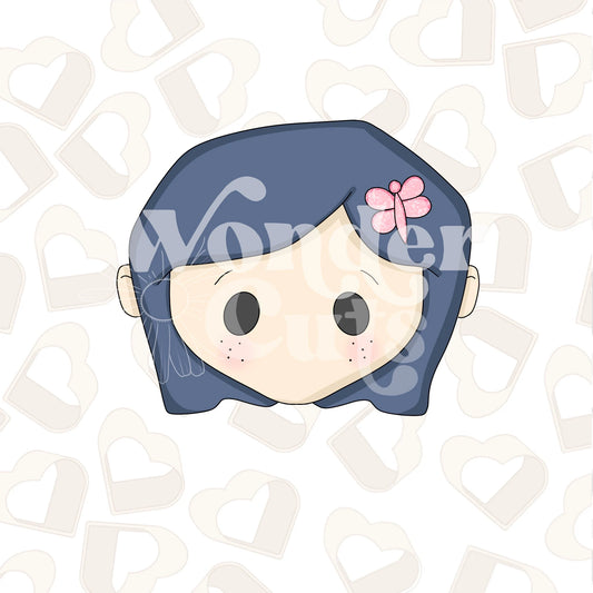 Blue Hair Girl Cookie Cutter