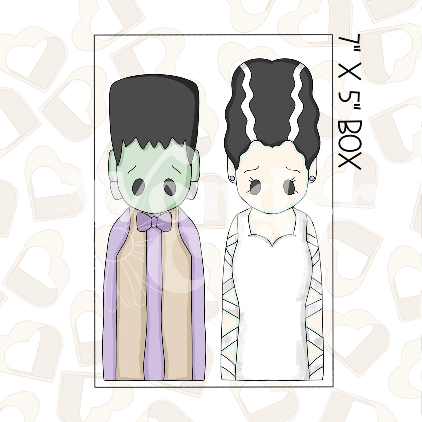Frankie and Bride Set of 2 Cookie Cutter