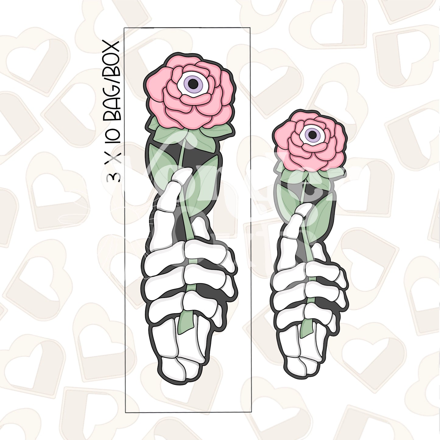 Floral Skeleton Hand Cookie Cutter