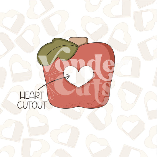 Squared Apple with Cutout Cookie Cutter
