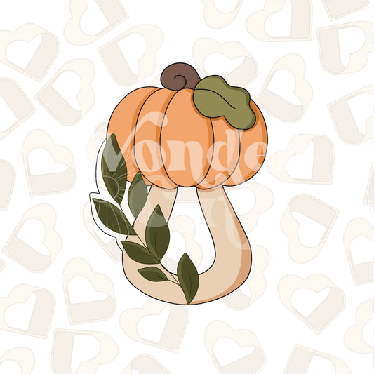 Greenery Pumpkin Rattle Cookie Cutter