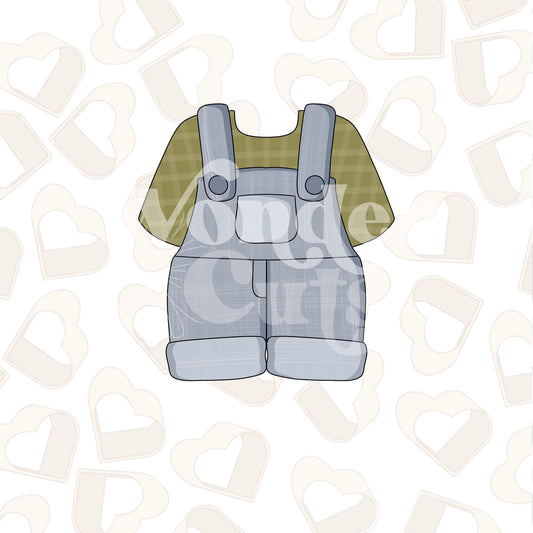Baby Jean Overalls Cookie Cutter