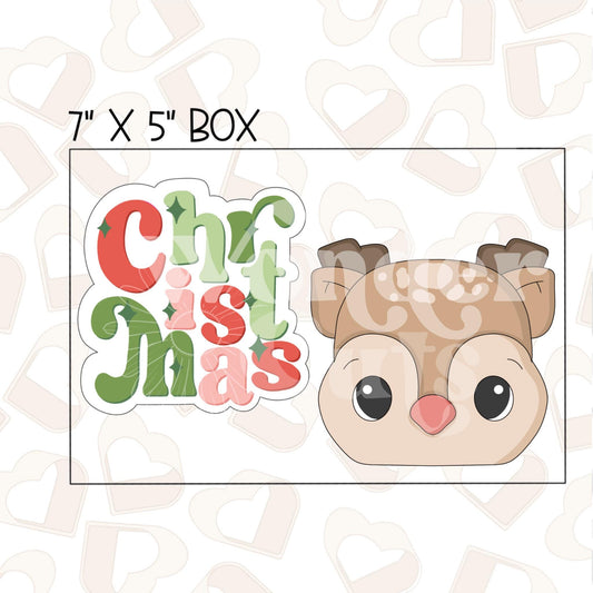 Christmas Reindeer Set of 2 Cookie Cutter