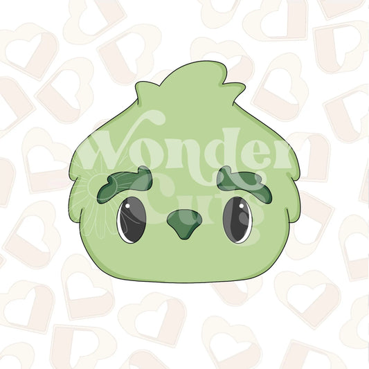 Cute Fuzzy Green Mini Cookie Cutter