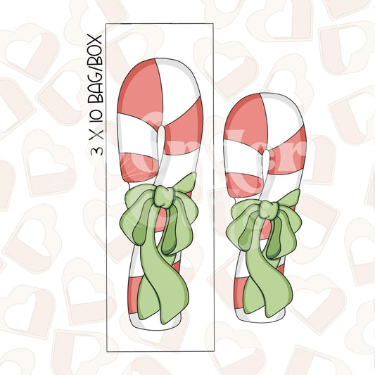 Long Bow Candy Cane Cookie Cutter