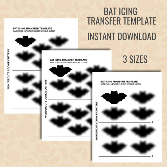 Bat Icing Transfer Template- Instant Download