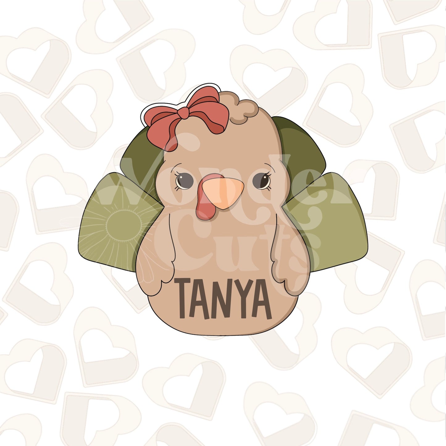 2024 Chubby Girly Turkey Cookie Cutter