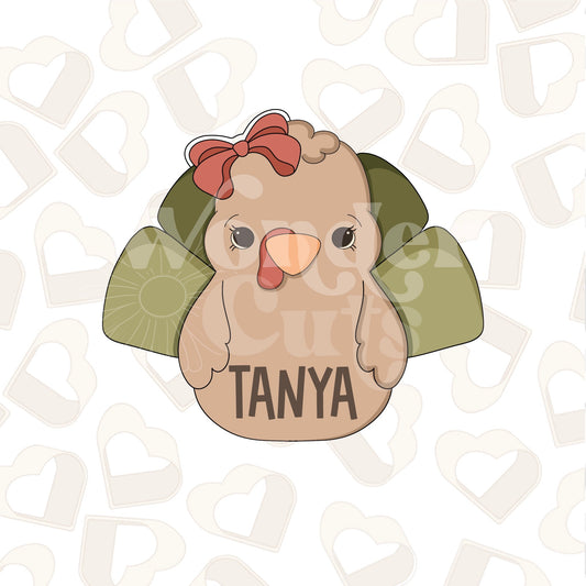 2024 Chubby Girly Turkey Cookie Cutter