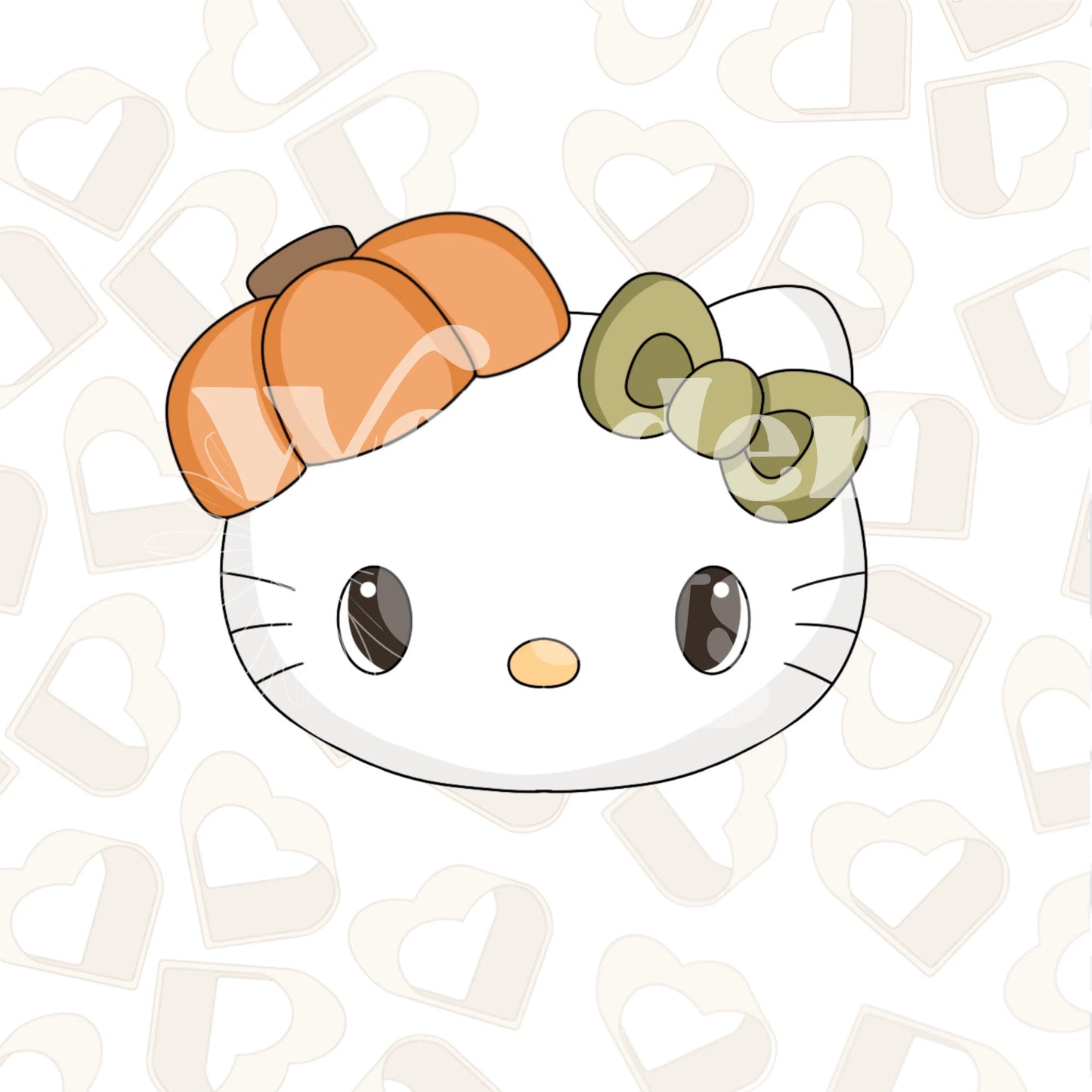 Fall Kitty Head Cookie Cutter