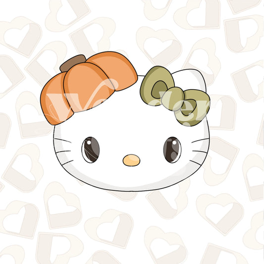 Fall Kitty Head Cookie Cutter
