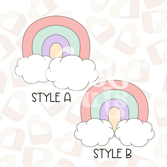 Rainbow with Clouds Cookie Cutter
