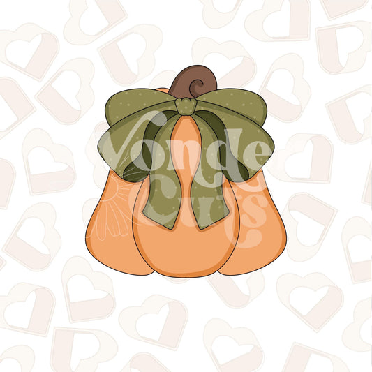 Coquette Pumpkin Cookie Cutter
