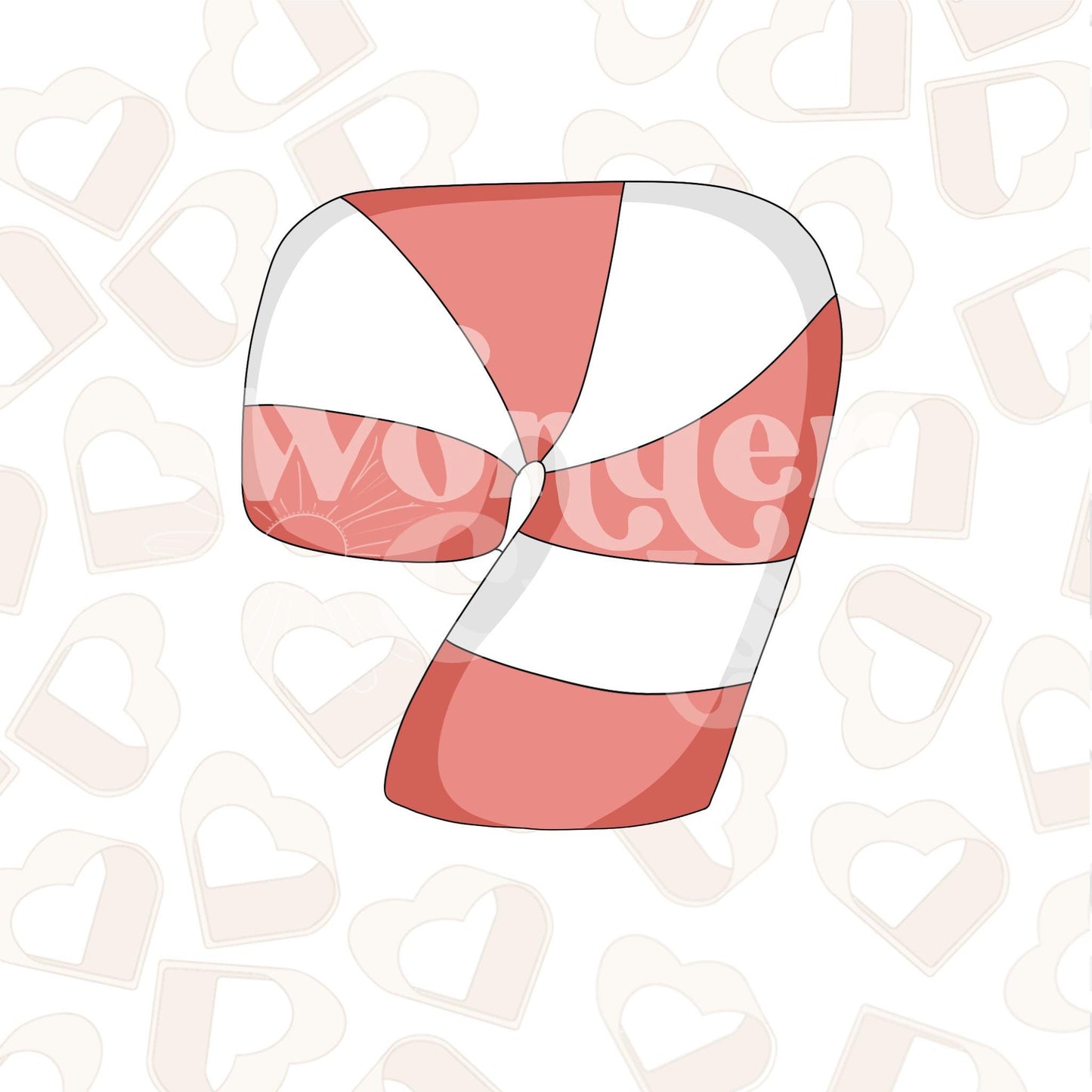 Squared Candy Cane Cookie Cutter
