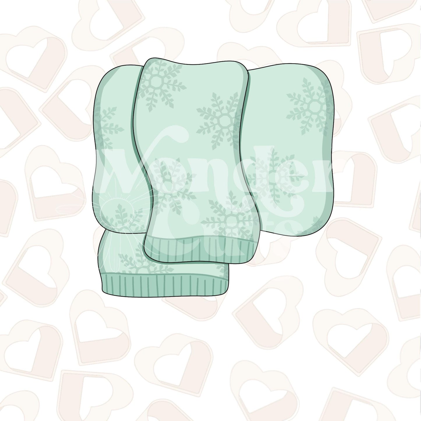 Winter Scarf Cookie Cutter
