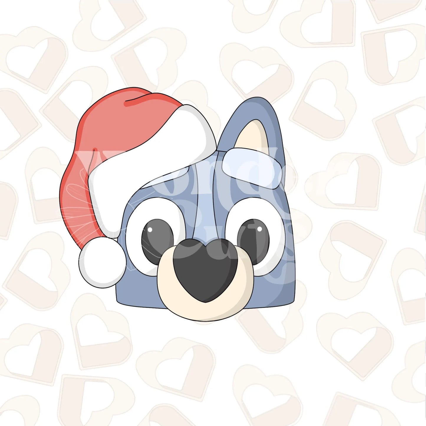 Christmas Blue Dog Cookie Cutter
