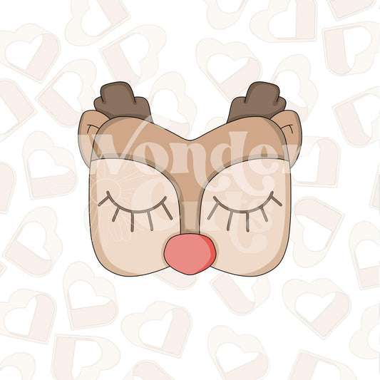 Reindeer Sleep Mask Cookie Cutter