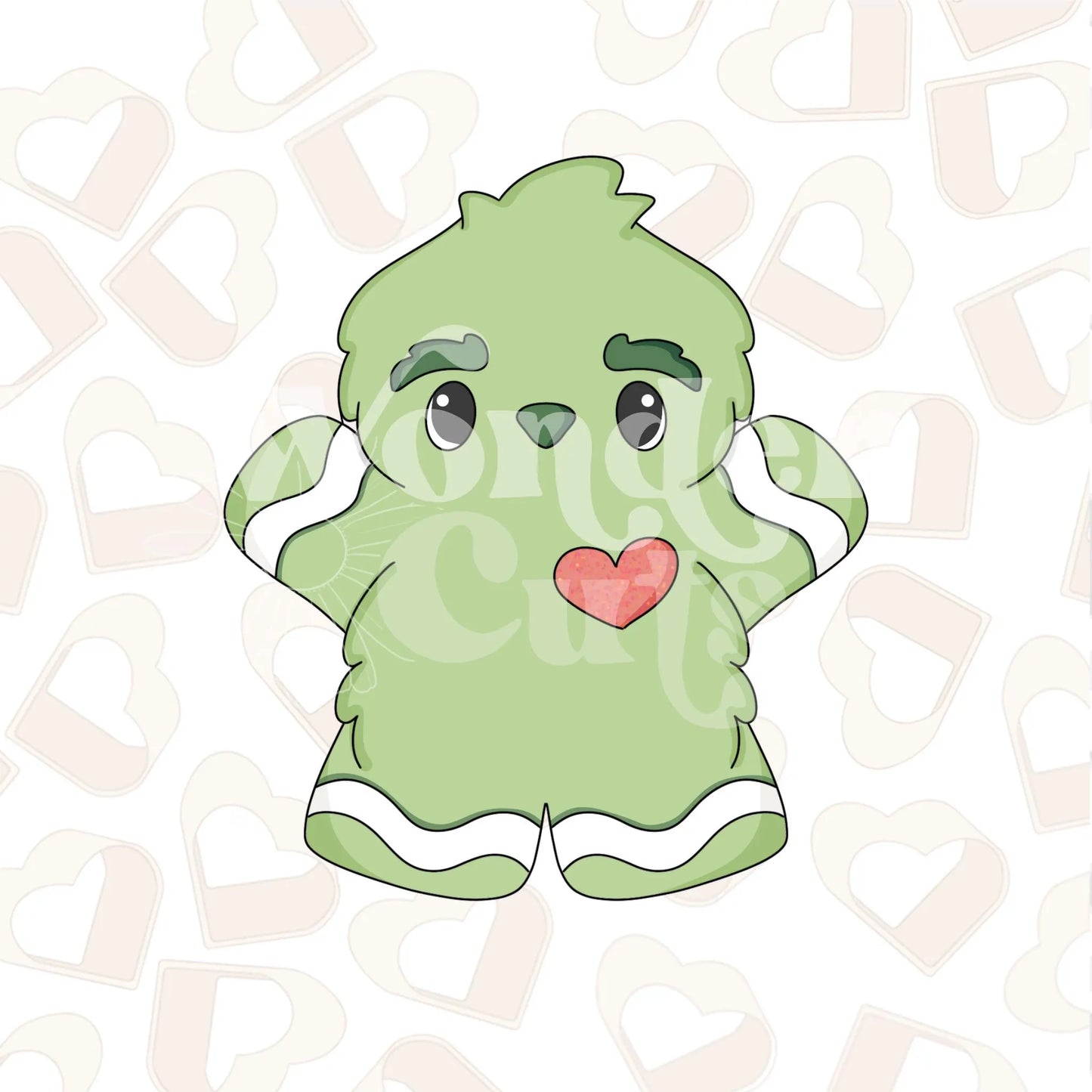 Fuzzy Green Gingy Cookie Cutter