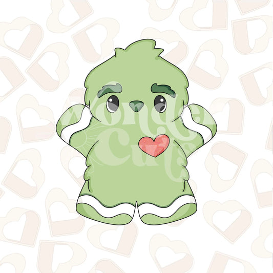 Fuzzy Green Gingy Cookie Cutter