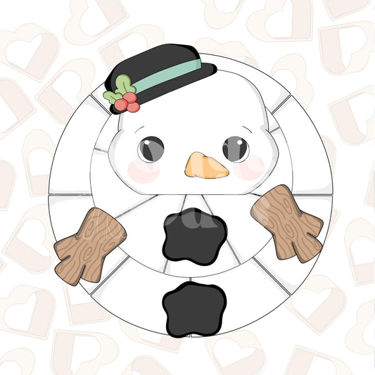 Snowman Platter Set of 5 Cookie Cutter