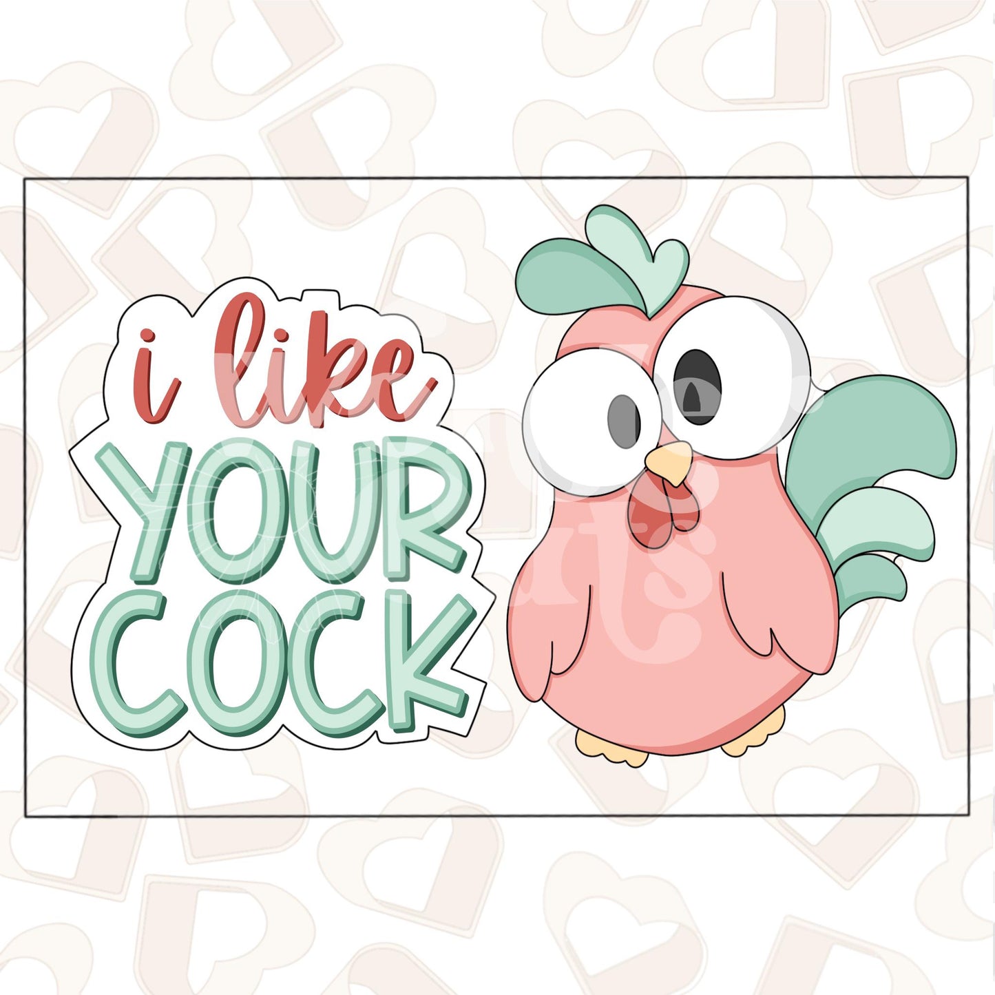 I Like Your Rooster Set of 2 Cookie Cutter