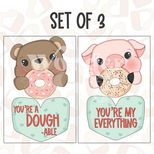 Cute Hungry Pig & Bear Set of 3 Cookie Cutter
