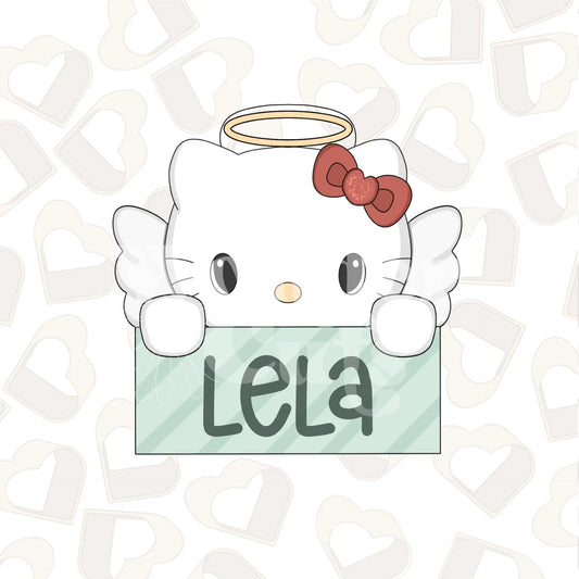 Cupid HK Name Plaque Cookie Cutter