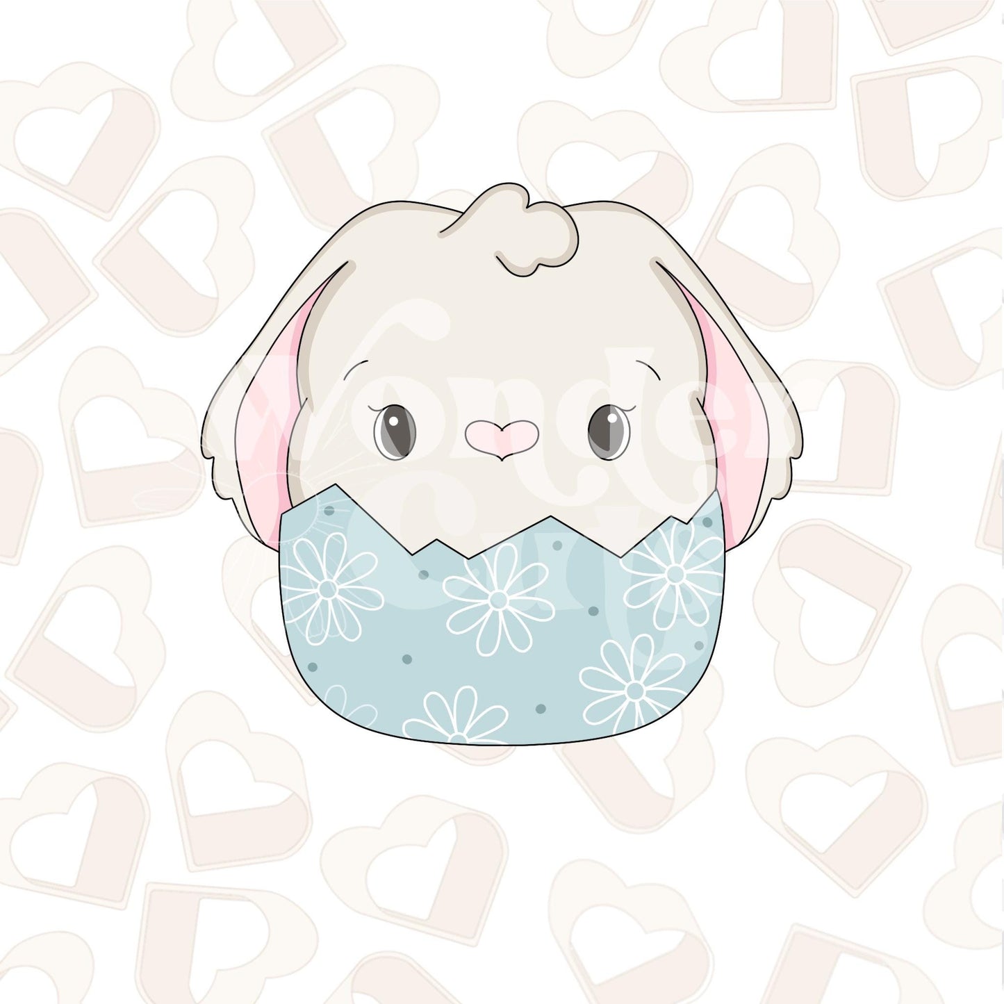 Chubby Bunny in Egg Cookie Cutter