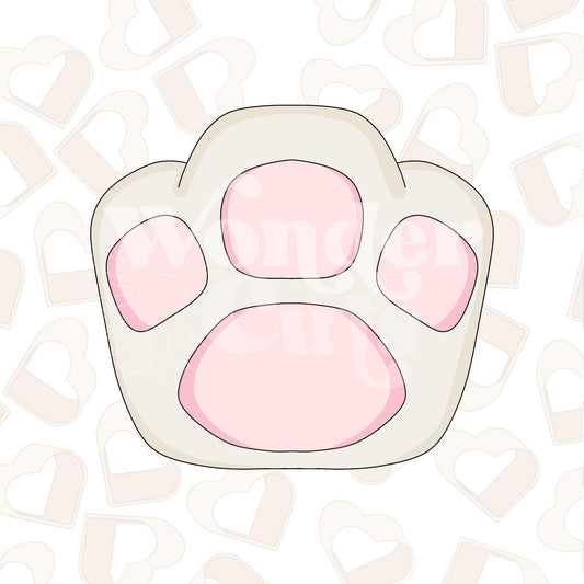 Square Bunny Foot Cookie Cutter