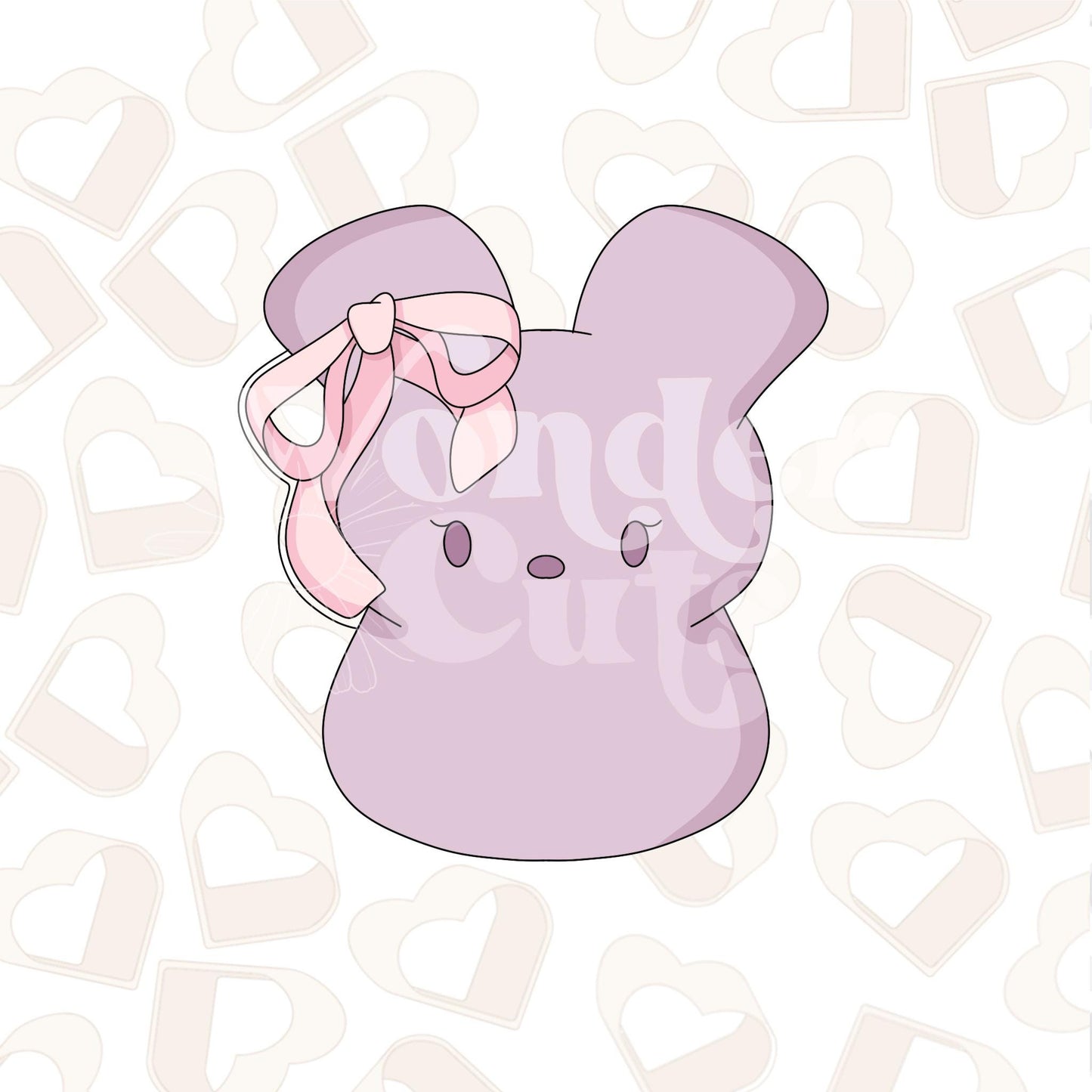 Coquette Marshmallow Bunny Cookie Cutter