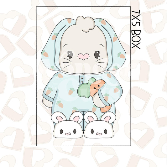 Pajama Bunny Set of 2 Cookie Cutter