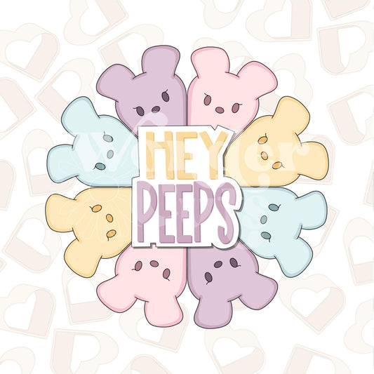 Hey Peeps Platter Cookie Cutter