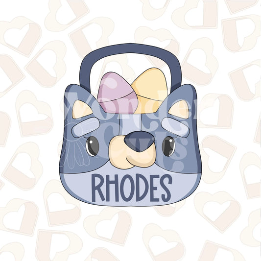 Blue Dog Easter Basket Cookie Cutter
